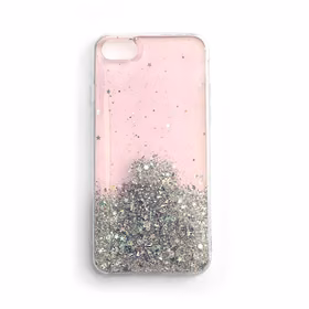 Wozinsky Star Glitter mirdzošs apvalks Samsung Galaxy S21+ 5G (S21 Plus 5G) rozā