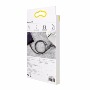 Baseus Cafule USB Lightning kabelis 1,5A 2m (melns+sarkans)