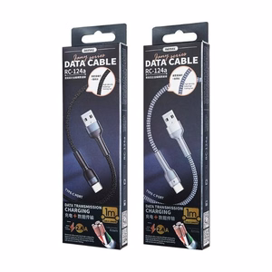 USB kabelis Remax RC-124i no USB-A uz Lightning 1,0 m melns