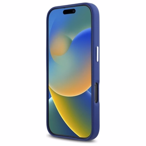 Karl Lagerfeld FW Metal Plate Magnētiskais viedtālruņa apvalks iPhone 16 Pro Max - zils