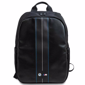 BMW Carbon un zilās svītras mugursoma 16" klēpjdatoram - melna