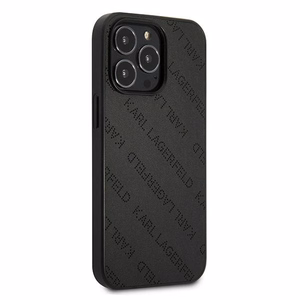 Karl Lagerfeld perforēts Allover apvalks iPhone 13 Pro / 13 6.1" - melna