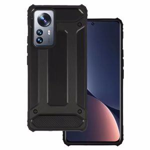 Bruņots oglekļa viedtālruņa apvalks Xiaomi 12 Pro Melns