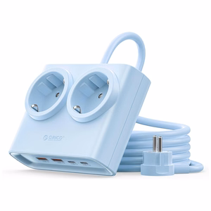 Orico PDC25 25W 6in1 strāvas sadalītājs 2x AC + 2x USB-A + 2x USB-C - zils