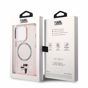 KARL LAGERFELD KLHMP14XHNKCIP IPHONE 14 PRO MAX 6.7 "MACIŅŠ ROZĀ/ROZĀ ICONIC KARL & CHUPETTE MAGSAFE