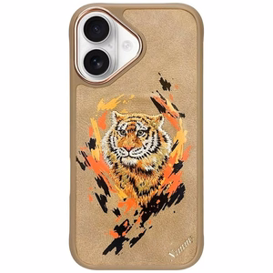 Nimmy Tiger magnētiskais viedtālruņa apvalks iPhone 16 - brūns