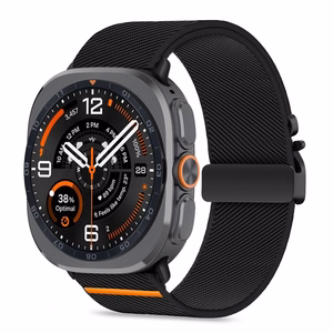 Tech-Protect Nylon Clasp siksniņa modelim Samsung Galaxy Watch Ultra 47 mm – melna