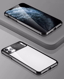 Wozinsky Magnetic Cam Slider Case Full Body Cover built-in front glass lens rotector for Huawei P40 black