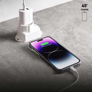 SBS TETRPD20W 20W USB-A USB-C sienas lādētājs ar Power Delivery - balts