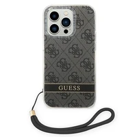 Guess GUOHCP14LH4STK iPhone 14 Pro 6.1 "melns / melns cietais apvalks 4G druka Siksna