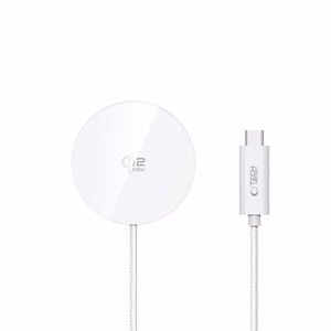 TECH-PROTECT A50 Magnetic MAGSAFE Bezvadu Lādētājs 25W QI2.2 balts