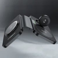 Choetech T616-F 3in1 induktīvais lādētājs, saderīgs ar Apple un Samsung ierīcēm - melns