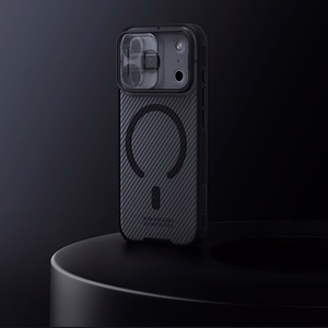 Nillkin CamShield Pro MagSafe saderīgs apvalks iPhone 17 Pro Max - caurspīdīgs, melns