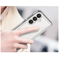 Kosmosa apvalks ar gēla rāmi Samsung Galaxy S25 - caurspīdīgs melns