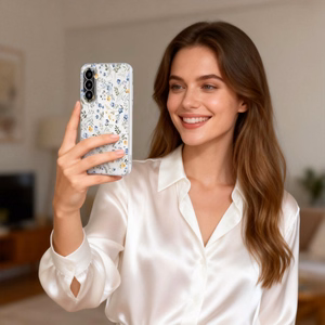 Tech-Protect FlexAir vacins Samsung Galaxy A27, caurspidigs ar ziedu rakstu