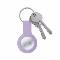 Crong Silicone maciņš with atslēgu piekariņš – aizsargājošs keychain maciņš Apple AirTag 1/2 (violets)