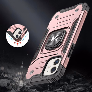 Wozinsky Ring Armor iPhone 14 viedtālruņa apvalks ar magnētisko turētāju gredzenu zelta krāsas