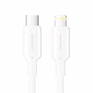 USB-C uz Lightning kabelis 3A 480Mbps 1m, balts