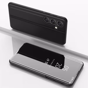 Viedtālruņa apvalks Clear View ar flip vāciņu Samsung Galaxy S24 FE - melns (m)
