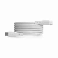 Puro magnētiskais USB-C - USB-C 60W USB 3.2 (20 Gbps) 1m magnētiskais kabelis - balts