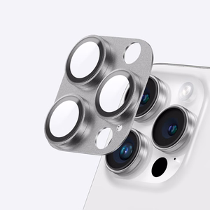 AmazingThing aviācijas klases sakausējuma rūdītais stikls objektīvam iPhone 16 Pro / 16 Pro Max - pelēks