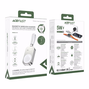Acefast E21 5W bezvadu lādētājs Apple Watch - Sudraba krāsā