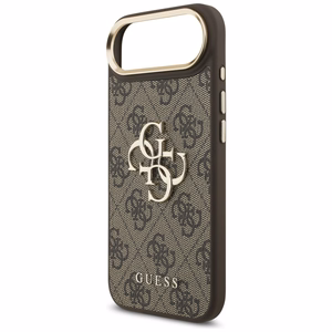 GUESS viedtālruņa apvalks IPHONE 17 Air (PU W/ Big 4G Classic Logo) zelts un brūns