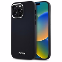DKNY Vienkāršs logotips Magnētiskais viedtālruņa apvalks iPhone 14 Pro Max - melns