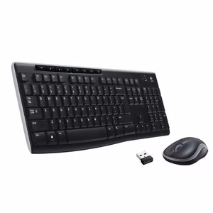 Bezvadu set tastatūra QWERTY + pele Logitech MK270 melns