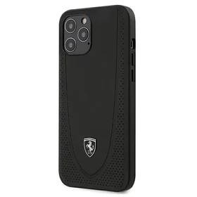 Ferrari FEOGOHCP12LBK iPhone 12 Pro Max 6.7 melns viedtālruņa apvalks Off Track perforēts