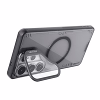 Nillkin Iceblade Prop Magnetic Maciņš with Camera Maciņš and Statīvs saderīgs ar MagSafe for Samsung Galaxy S26 Ultra - caurspīdīgs melns