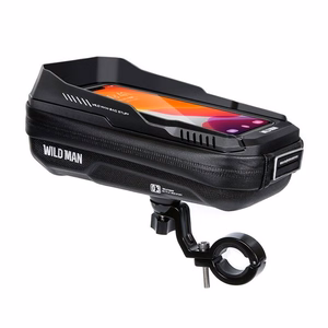 WILDMAN ceļojumu soma velosipēda stūrei ar rāvējslēdzēju, 0,5L (4 "- 7"), XT3S, melna