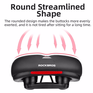 Rockbros AQ-6090R velosipēda sēdeklis - melns un sarkans