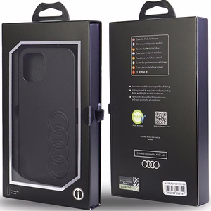 Audi синтетическая кожа iPhone 12/12 Pro 6.1" чёрный/чёрный хардкейс AU-TPUPCIP12P-TT/D1-BK