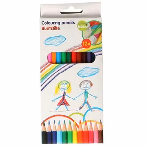 Topwrite krāsainie zīmuļi, 12 krāsas