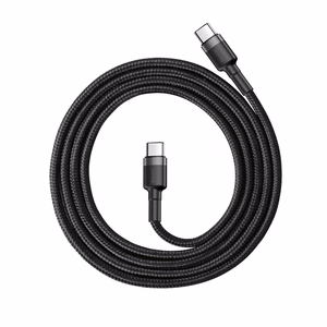 Cable Baseus Cafule PD Type-C to Type-C 3A 60W gray-lack 1.0m CATKLF-GG1