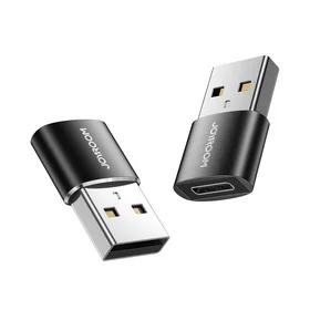 Joyroom adapteris no USB Type C (sieviešu) uz USB (vīriešu) 2 gab. melns (S-H152 Black)