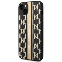 Karl Lagerfeld KLHCP14MPGKLSKW iPhone 14 Plus 6.7 "cietais apvalks brūns / brūns Monogrammas Svītra
