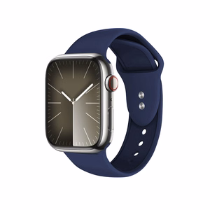 Crong Liquid siksniņa Apple Watch 44 / 45 / 46 / 49 mm, tumši zila