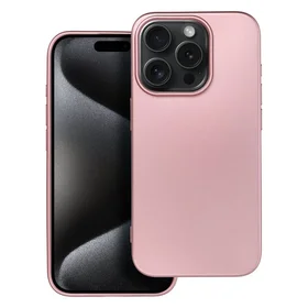 METALLIC viedtālruņa apvalks IPHONE 15 Pro rozā