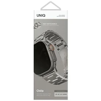 Uniq Osta nerūsējošā tērauda siksniņa for Apple Watch 1/2/3/4/5/6/7/8/SE/SE2/Ultra 42/44/45/49mm - sudraba