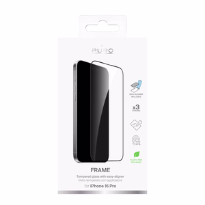 Puro Frame Закалённое стекло с рамкой для iPhone 16 Pro