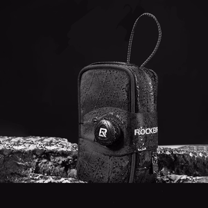 Rockbros P010 0.2L velosipēda sēdekļa soma ar 0.6L pudeles turētāju - melna