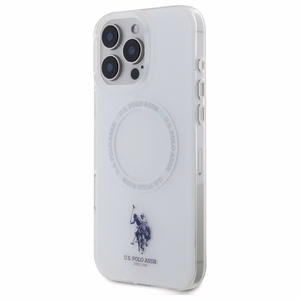 Viedtālruņa apvalks US Polo IML Ring MagSafe iPhone 16 Pro - balts