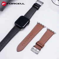 FORCELL F-DESIGN FA20 ekoloģiskās ādas siksniņa APPLE pulkstenim 42 / 44 / 45 / 49 mm brūna