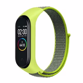 Beline siksniņa Mi Band 7/6/5/4/3 NylonLoop dzeltens