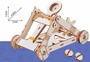 Wooden Assembly Kit Catapult, STEM Educational Toy