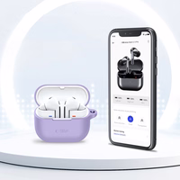 Tech-Protect silikona apvalks ar āķi Samsung Galaxy Buds 3 / 3 FE / 3 Pro austiņām - violets