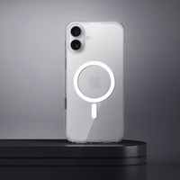 Clear Elite Mag Cover pret dzeltenumu, saderīgs ar kameras vadības pogu un Magnētisko IPHONE 16 Air caurspīdīgs