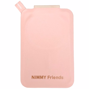 Nimmy New Big-Eye Cute Pets 2.0 Cat MagSafe magnētiskais karšu maciņš tālrunim ar statīvu – rozā